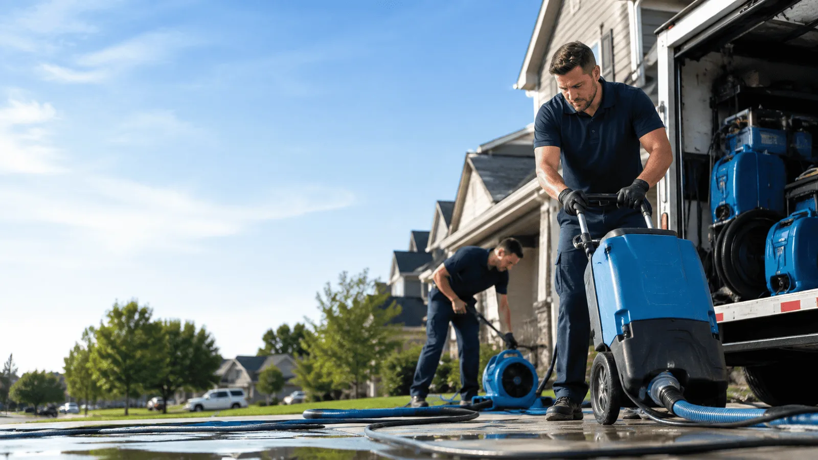 Dehumidification being performed in Courtland, KS